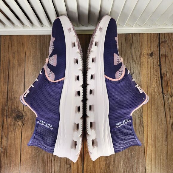 Skechers Slip-Ins Glide-Step Pro Women's 11 Purple Coral Hands Free Shoes 150420 - Picture 6 of 9